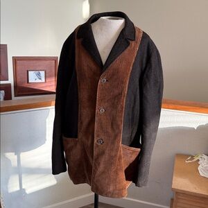 VTG Pendleton Textured Wool and corduroy jacket Corduroy Switch Tweed Jacket"